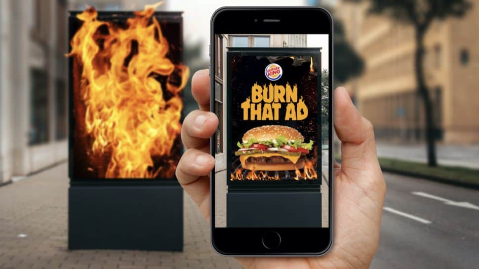 Bruler les concurrence en realite augmentee selon Burger King