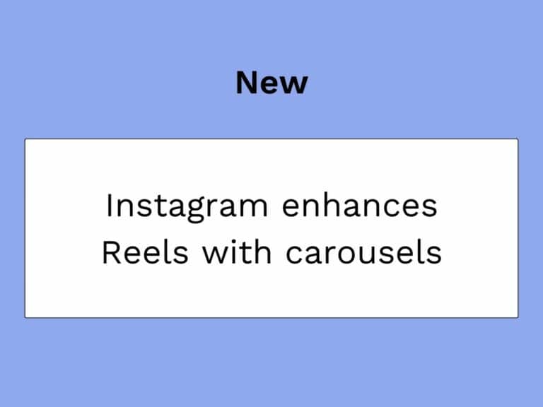Instagram bereichert die Reels durch Einführung von Karussells
