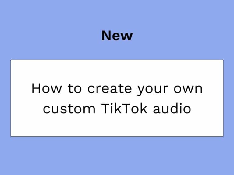 Erstellen Sie Ihren eigenen personalisierten Sound auf TikTok